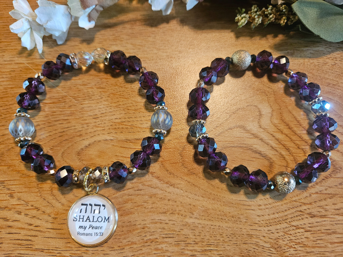 Beautiful purple majesty double bracelet set