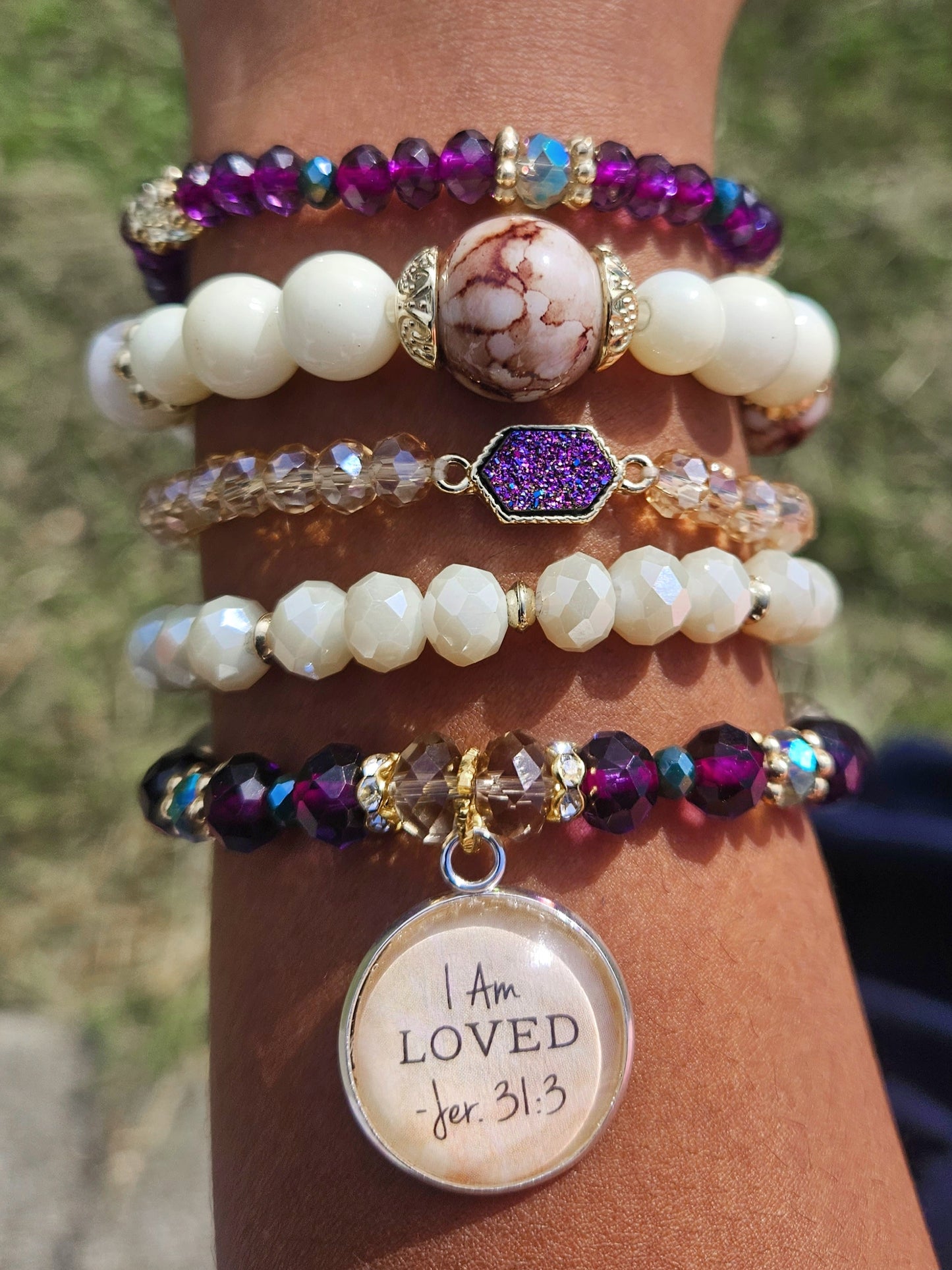 Stunning Purple Majesty Double bracelet set