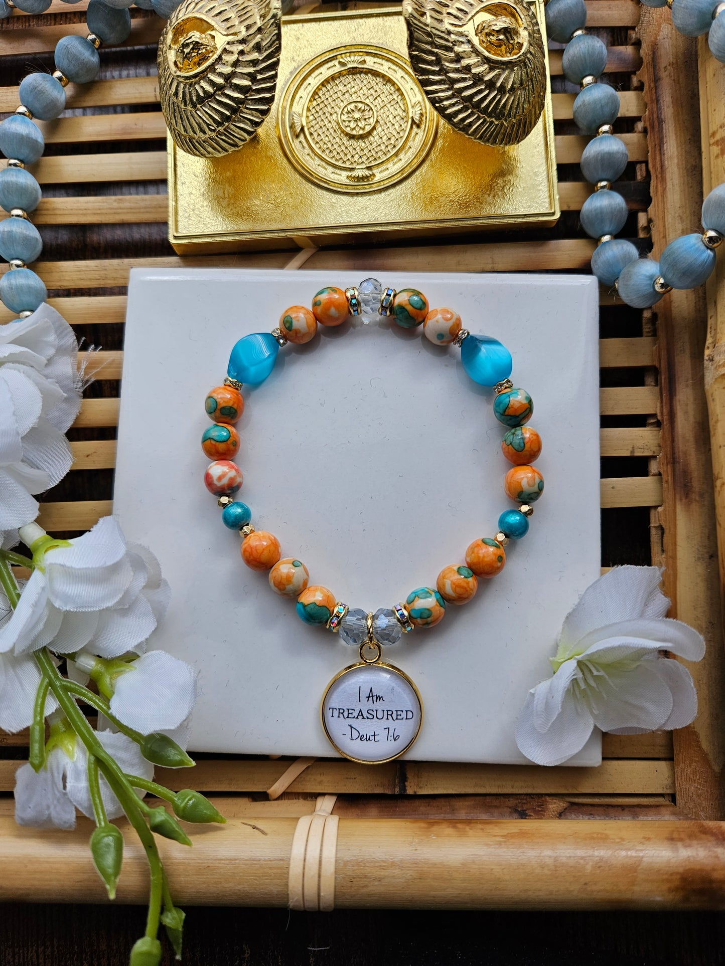 Custom order: Double bracelet set with necklace
