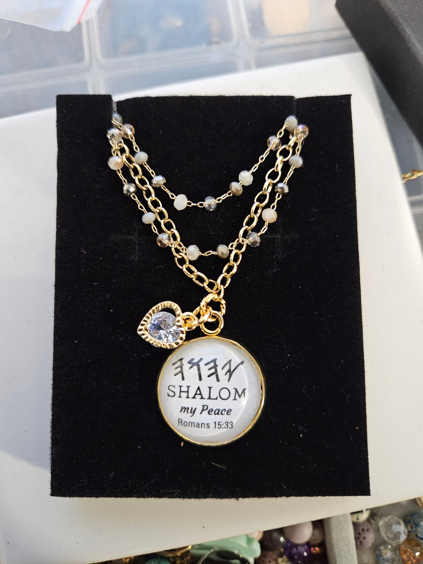Custom order: Double bracelet set with necklace