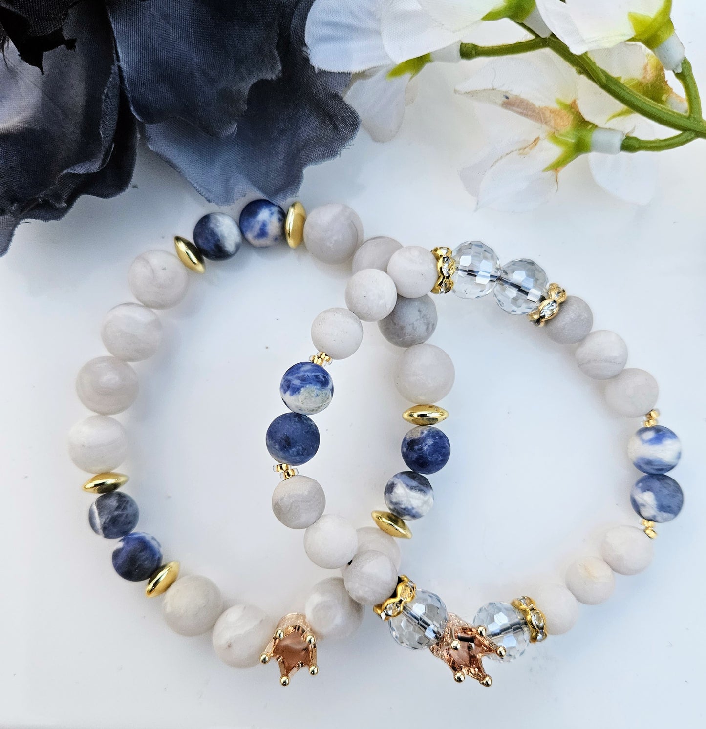 Faithful Hearts: Matching His/Hers Stone Bracelets