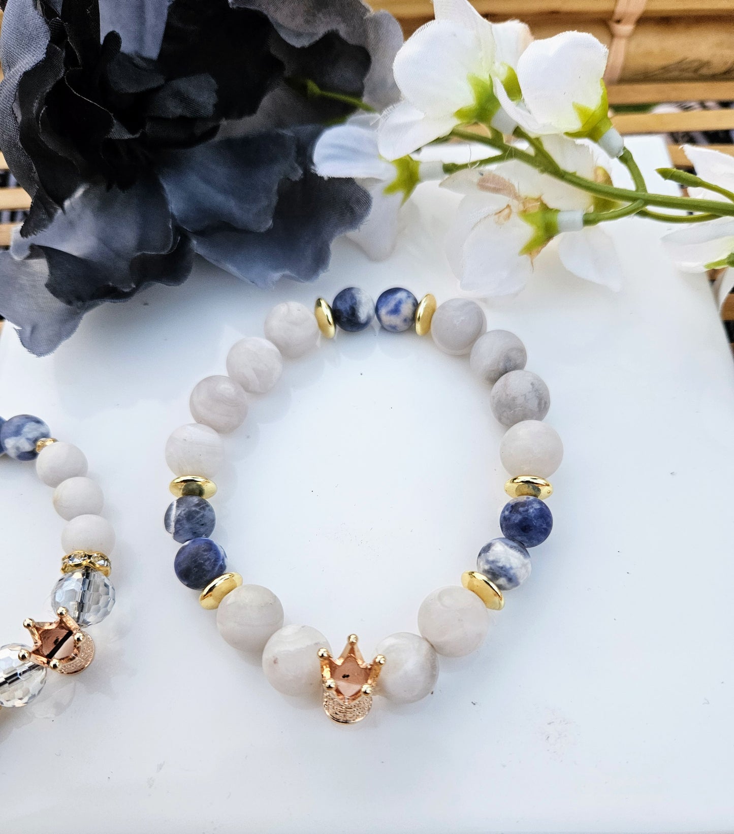 Faithful Hearts: Matching His/Hers Stone Bracelets