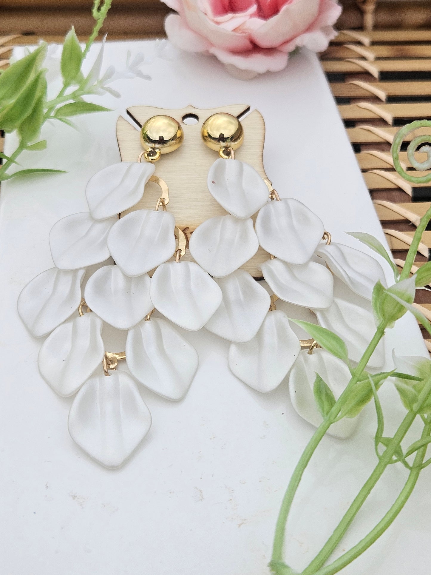 Bloom in His Grace - Elegant Petal Earrings