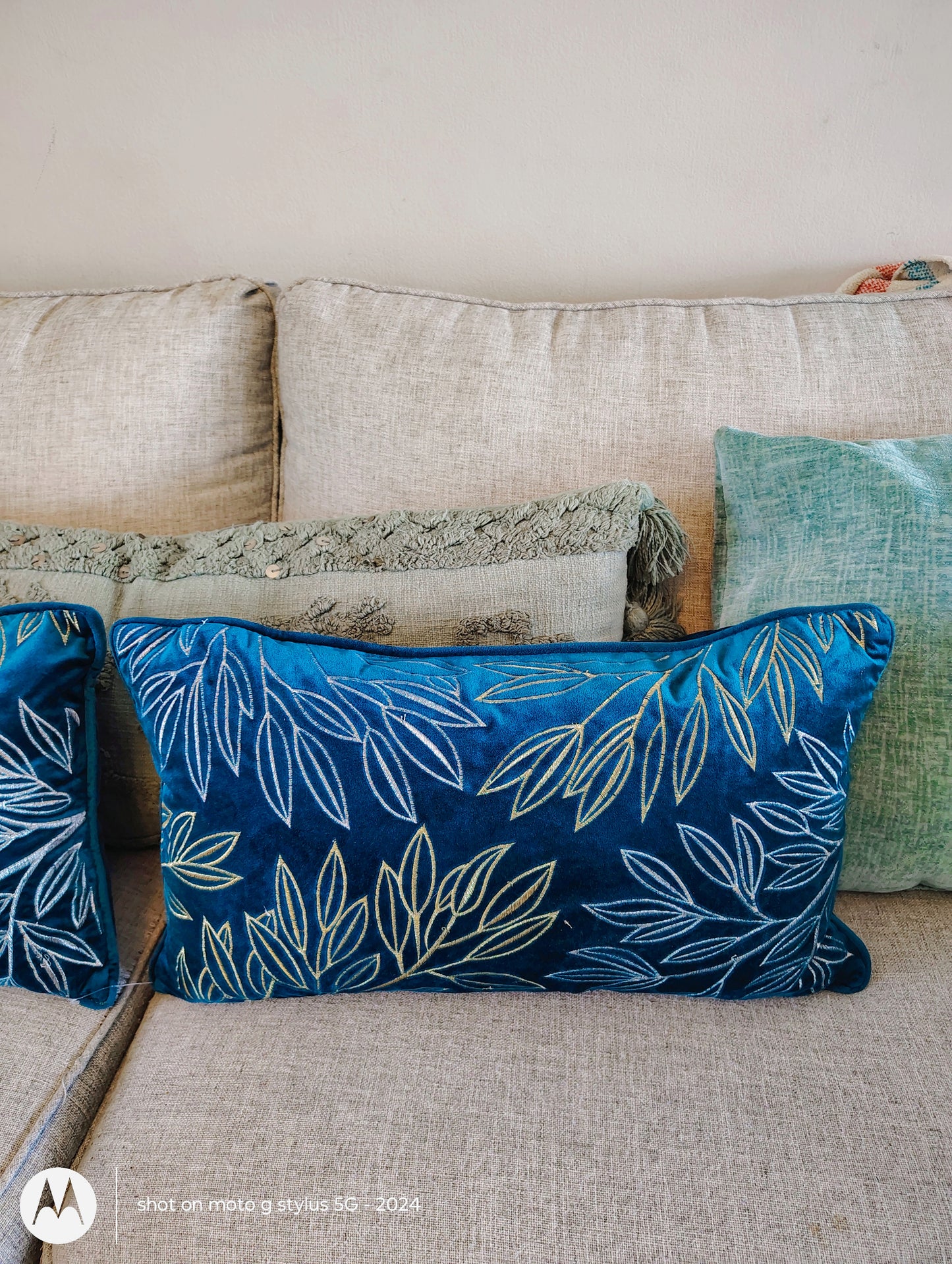 “Planted by Living Waters” – Psalm 1:3 Pillow | Embroidered Velvet Throw | Sanctuary by Set-Apart Selections™