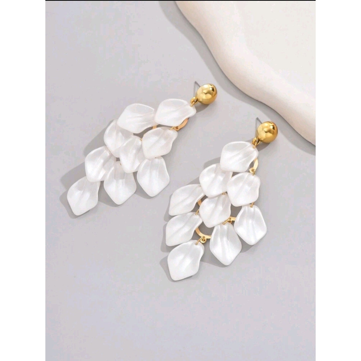 Bloom in His Grace - Elegant Petal Earrings