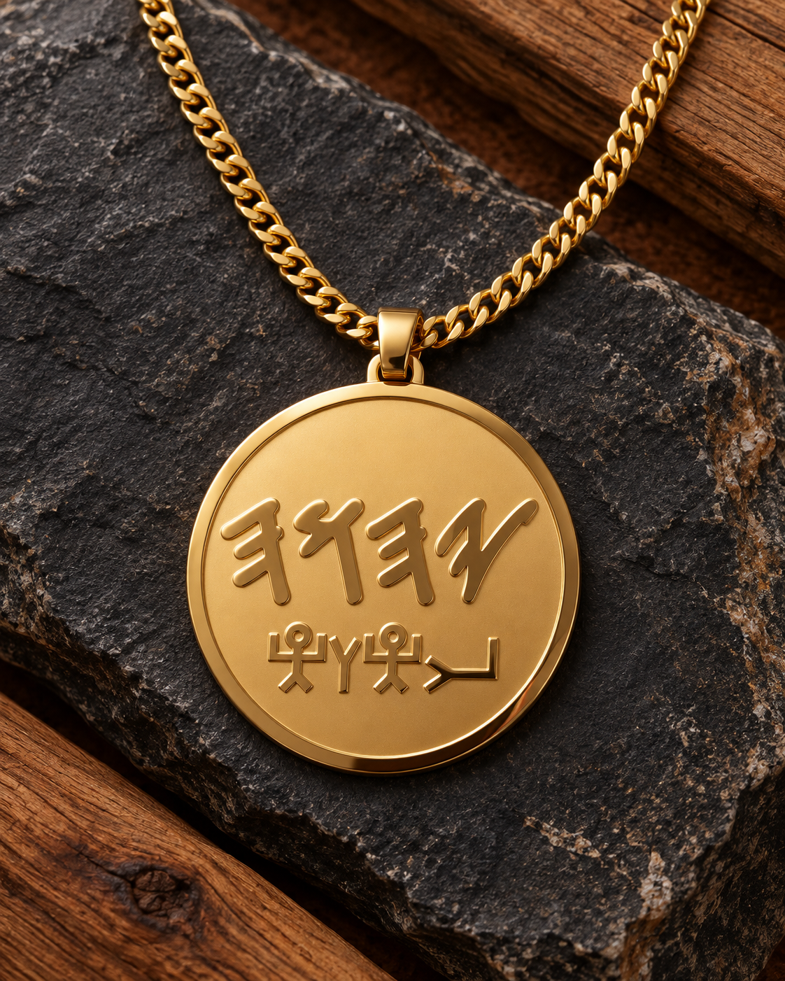 Yahuah (YHWH) Paleo Hebrew & Ancient Pictograph Pendant | Necklace or Pendant Only Stainless Steel or 18k Gold Plated