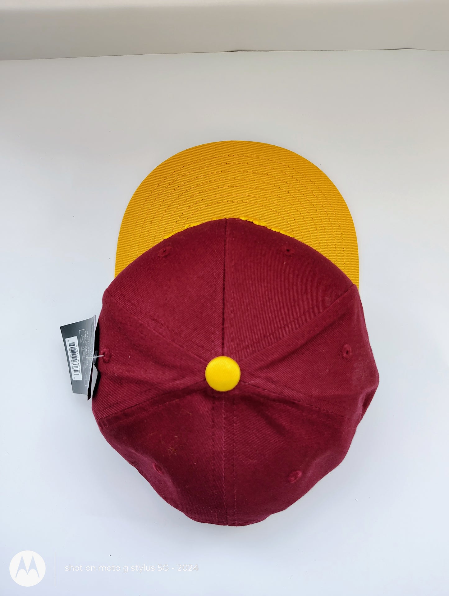 Burgundy & Gold YHWH Snapback – Premium Two-Tone Adjustable Cap