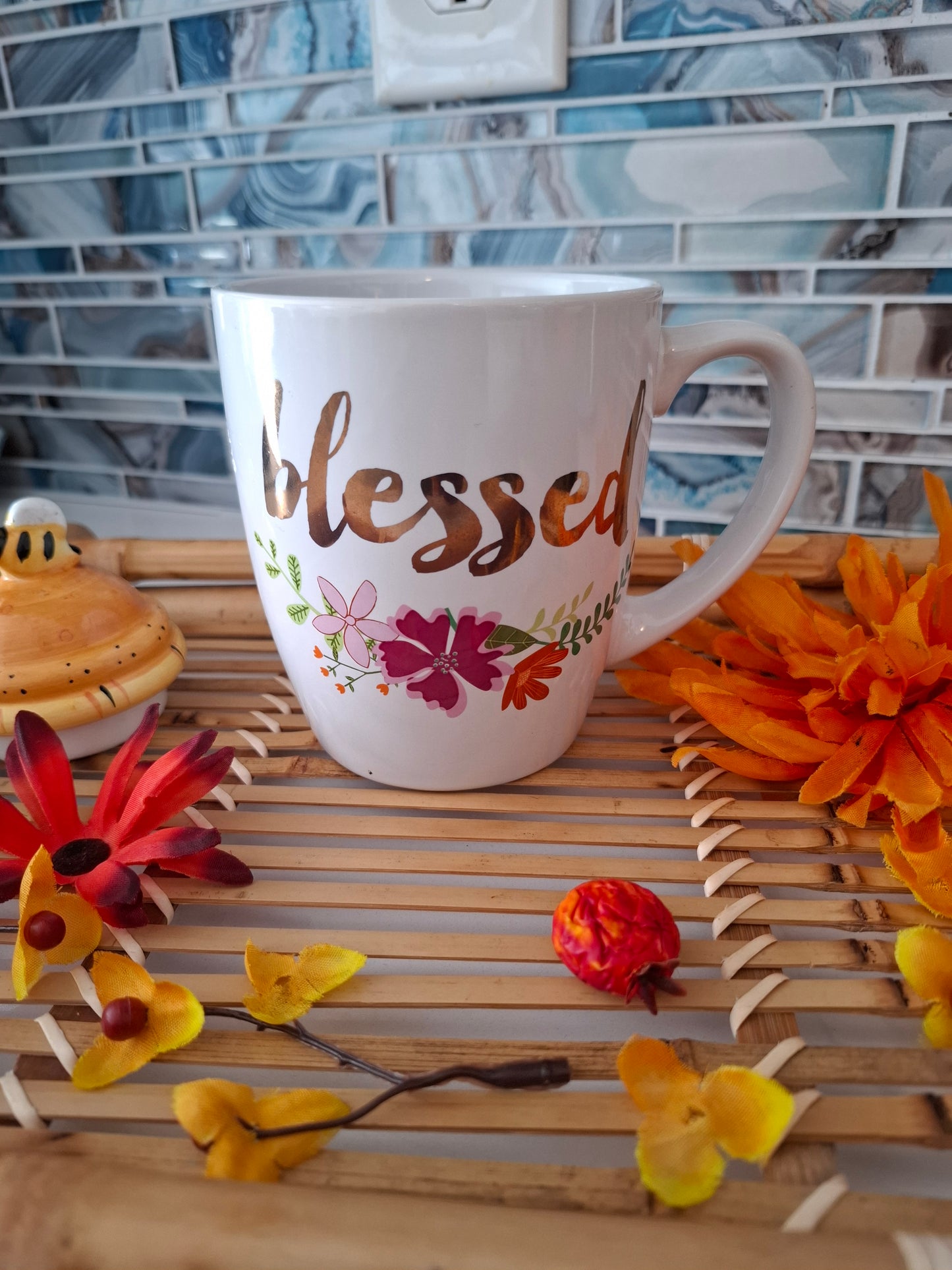 Blessed Floral Large Mug