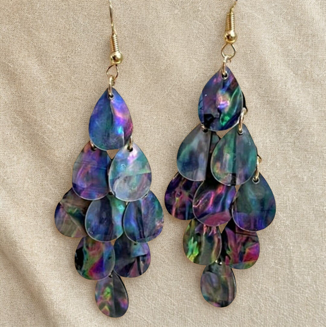 His Glory Drops – Abalone Shell Earrings