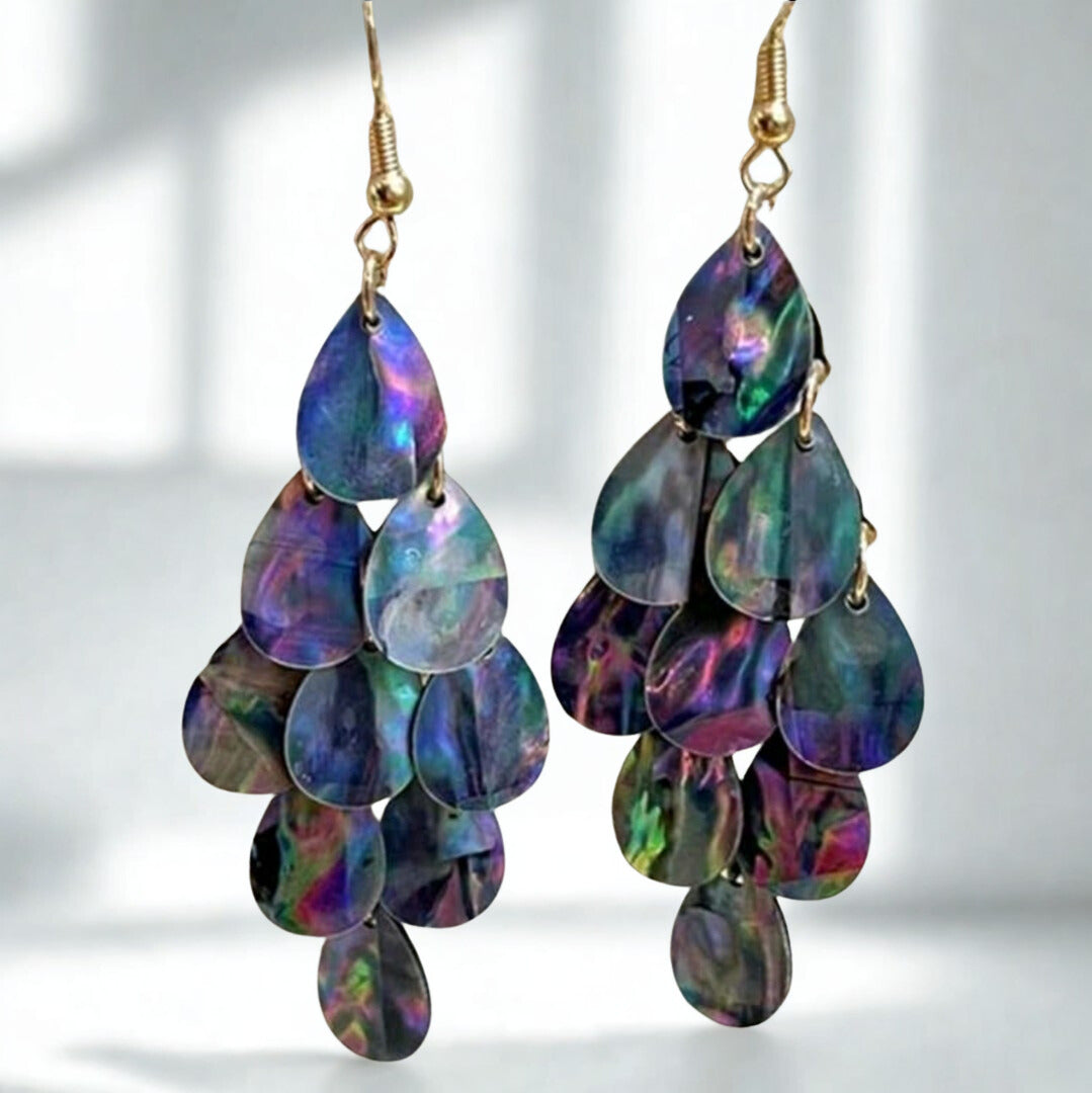 His Glory Drops – Abalone Shell Earrings