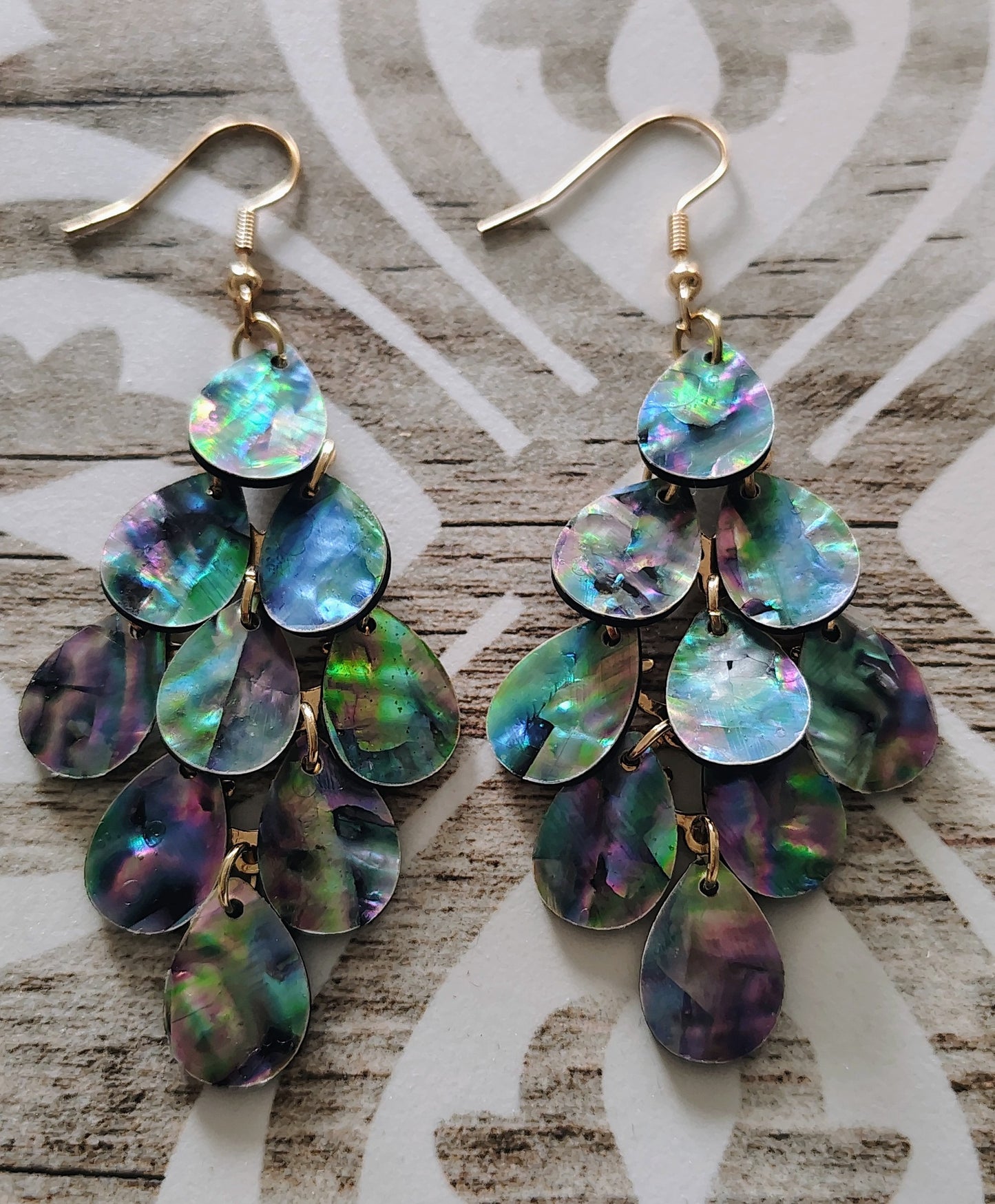 His Glory Drops – Abalone Shell Earrings