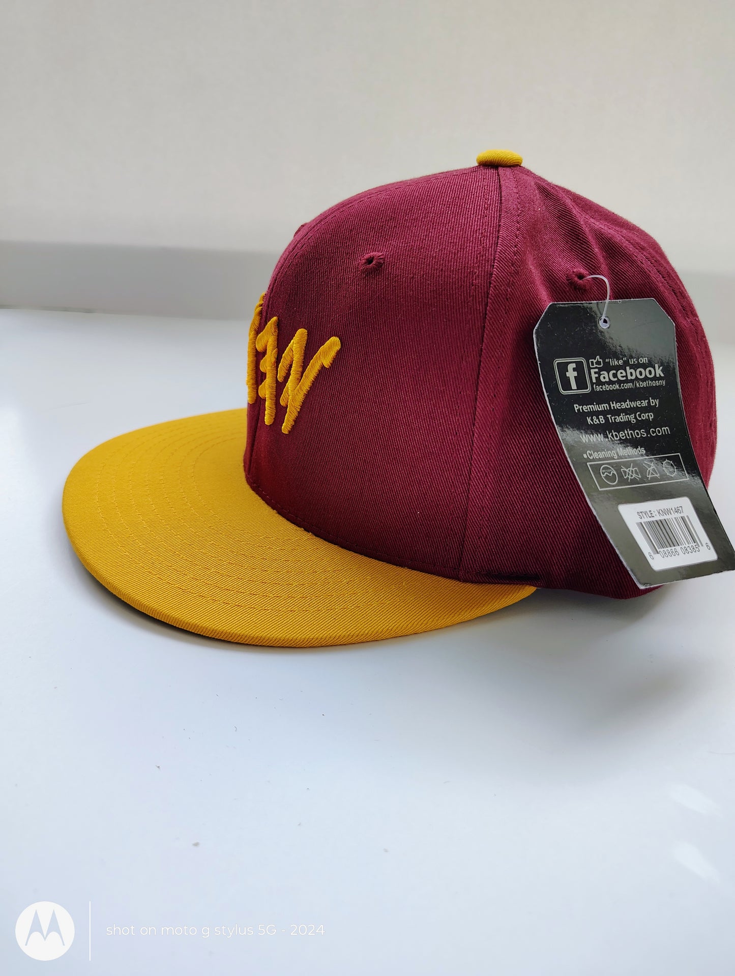 Burgundy & Gold YHWH Snapback – Premium Two-Tone Adjustable Cap