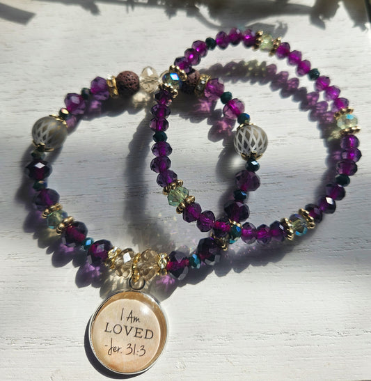 Stunning Purple Majesty Double bracelet set