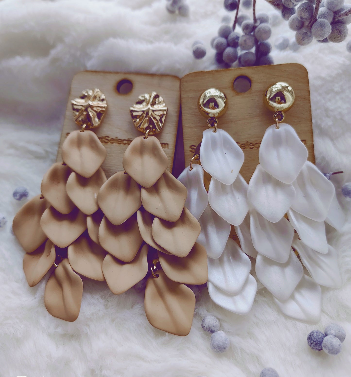 Bloom in His Grace - Elegant Petal Earrings
