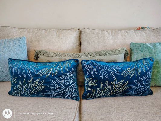 “Planted by Living Waters” – Psalm 1:3 Pillow | Embroidered Velvet Throw | Sanctuary by Set-Apart Selections™