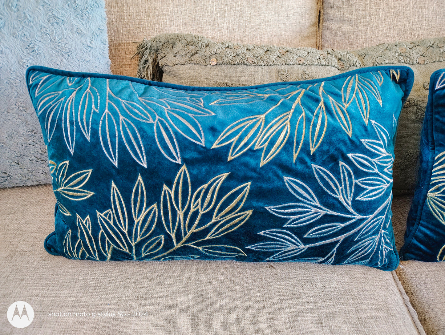 “Planted by Living Waters” – Psalm 1:3 Pillow | Embroidered Velvet Throw | Sanctuary by Set-Apart Selections™