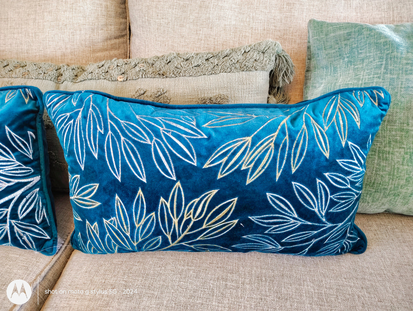 “Planted by Living Waters” – Psalm 1:3 Pillow | Embroidered Velvet Throw | Sanctuary by Set-Apart Selections™
