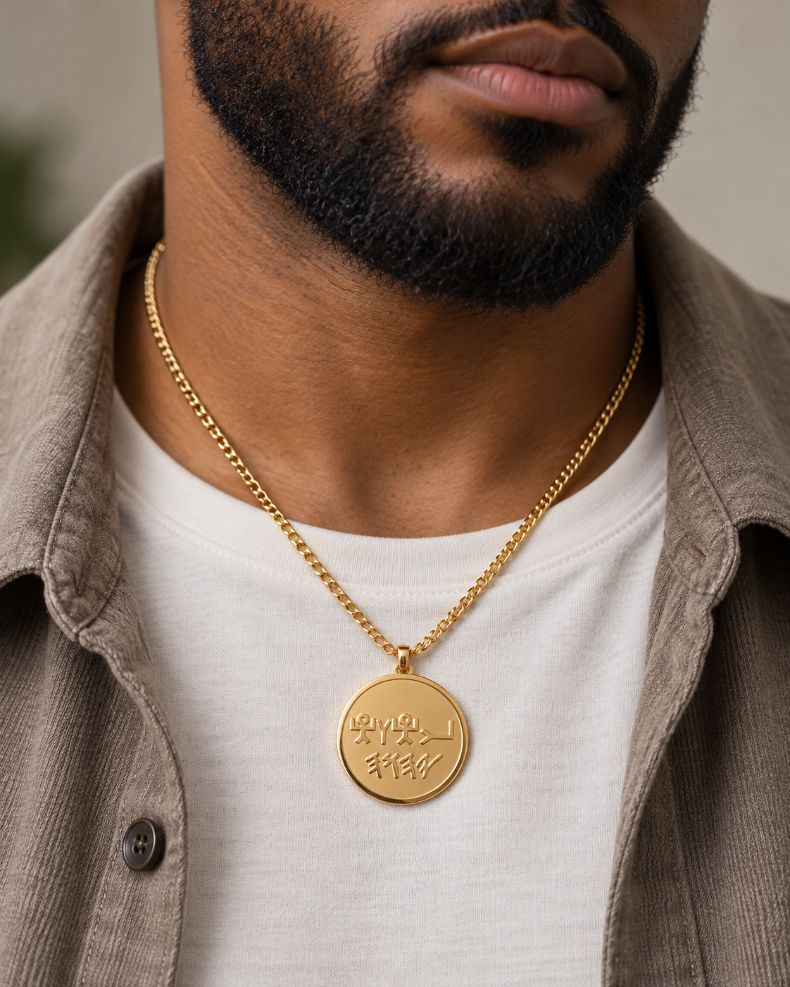 Yahuah (YHWH) Paleo Hebrew & Ancient Pictograph Pendant | Necklace or Pendant Only Stainless Steel or 18k Gold Plated