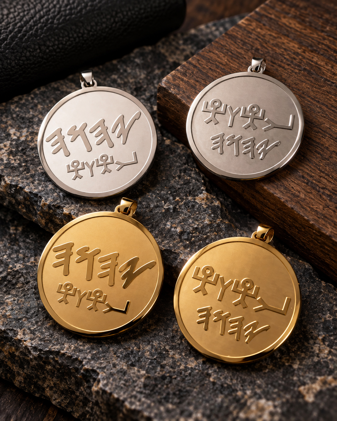 Yahuah (YHWH) Paleo Hebrew & Ancient Pictograph Pendant | Necklace or Pendant Only Stainless Steel or 18k Gold Plated