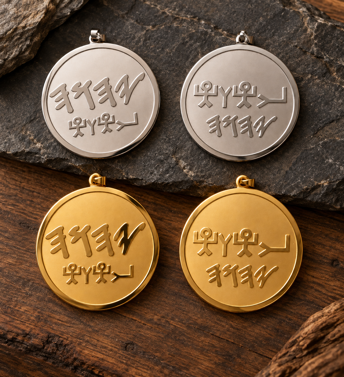 Yahuah (YHWH) Paleo Hebrew & Ancient Pictograph Pendant | Necklace or Pendant Only Stainless Steel or 18k Gold Plated