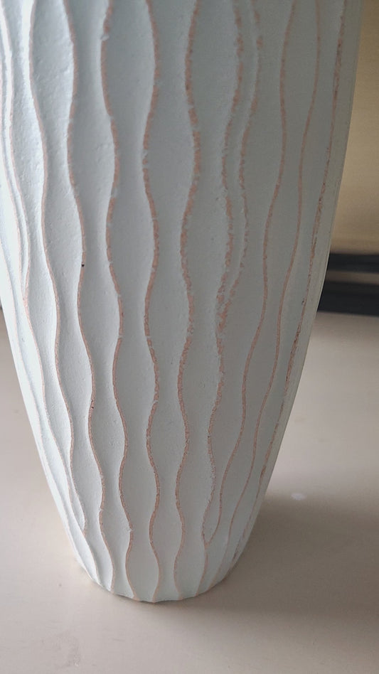 Soft Sage Green Textured Tall Vase | Modern Farmhouse & Boho Home Decor | Neutral Shelf & Entryway Accent Vase