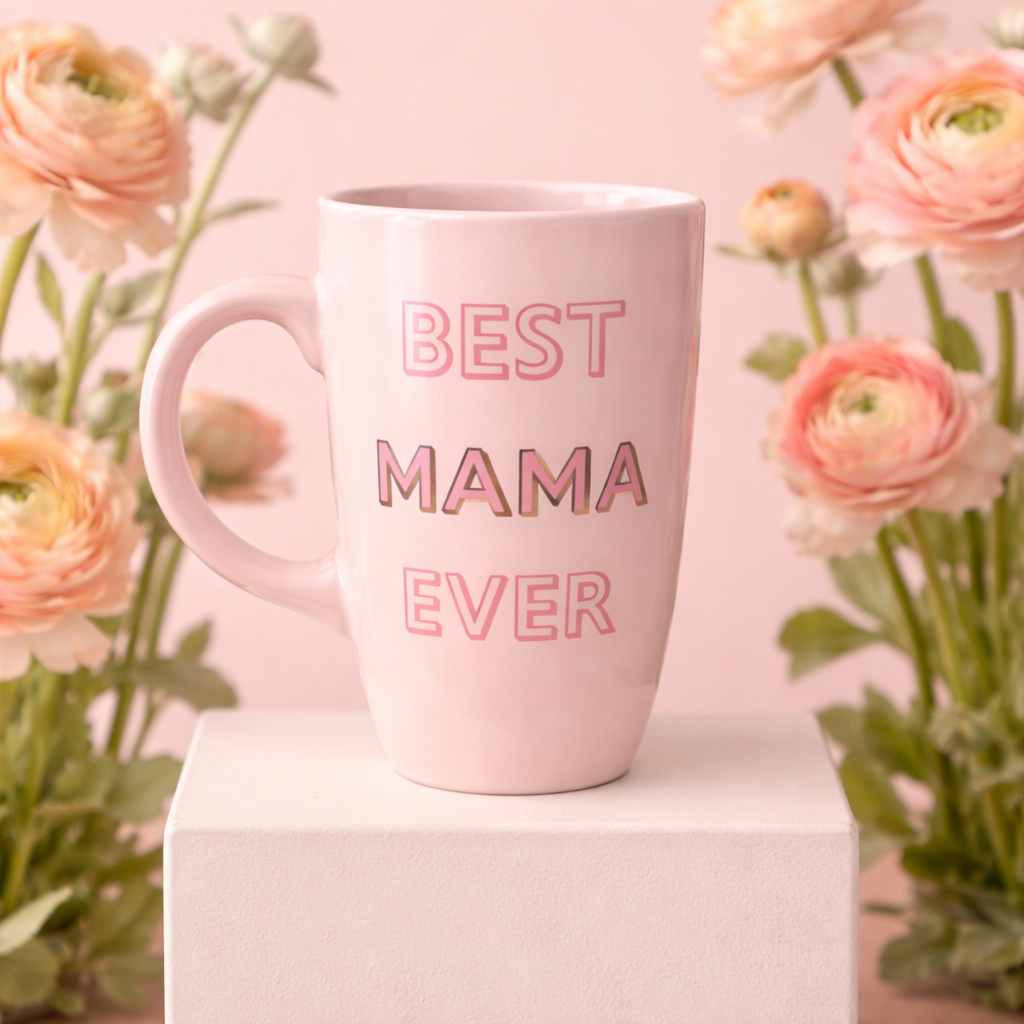 Best Mama Ever Pink Mug