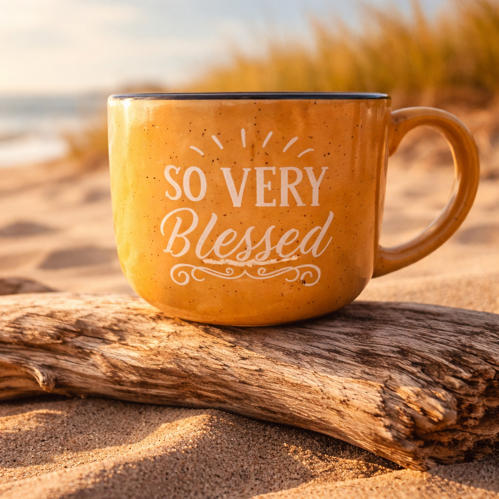 So Very Blessed Speckled Mug