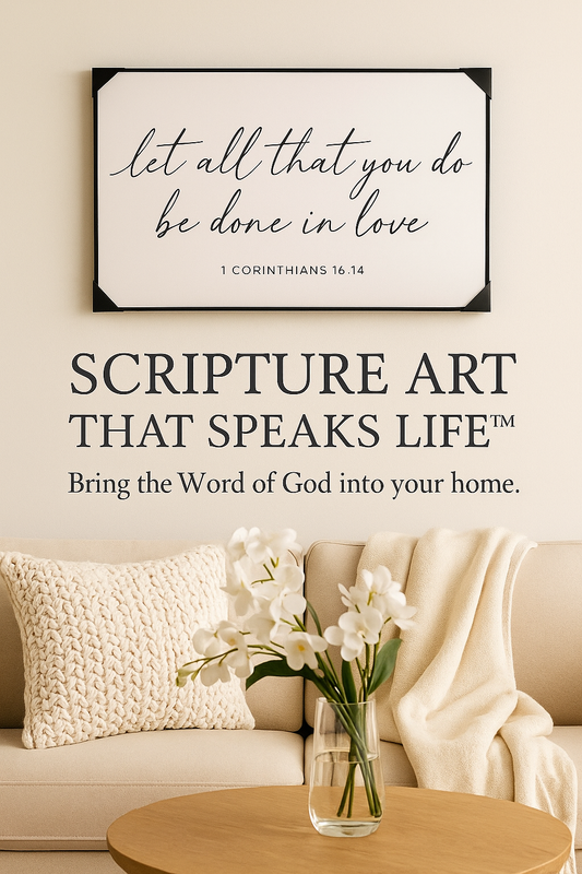Let All That You Do Be Done in Love – Large Framed Scripture Canvas