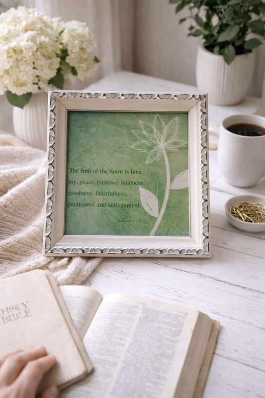 Fruit of the Spirit Scripture Wall Art – Galatians 5:22–23 Christian Home Decor