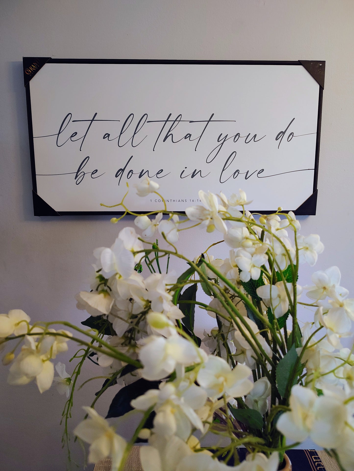 Let All That You Do Be Done in Love – Large Framed Scripture Canvas