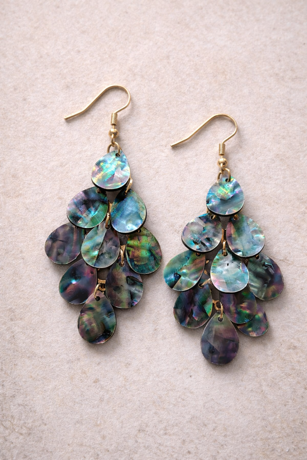 His Glory Drops – Abalone Shell Earrings