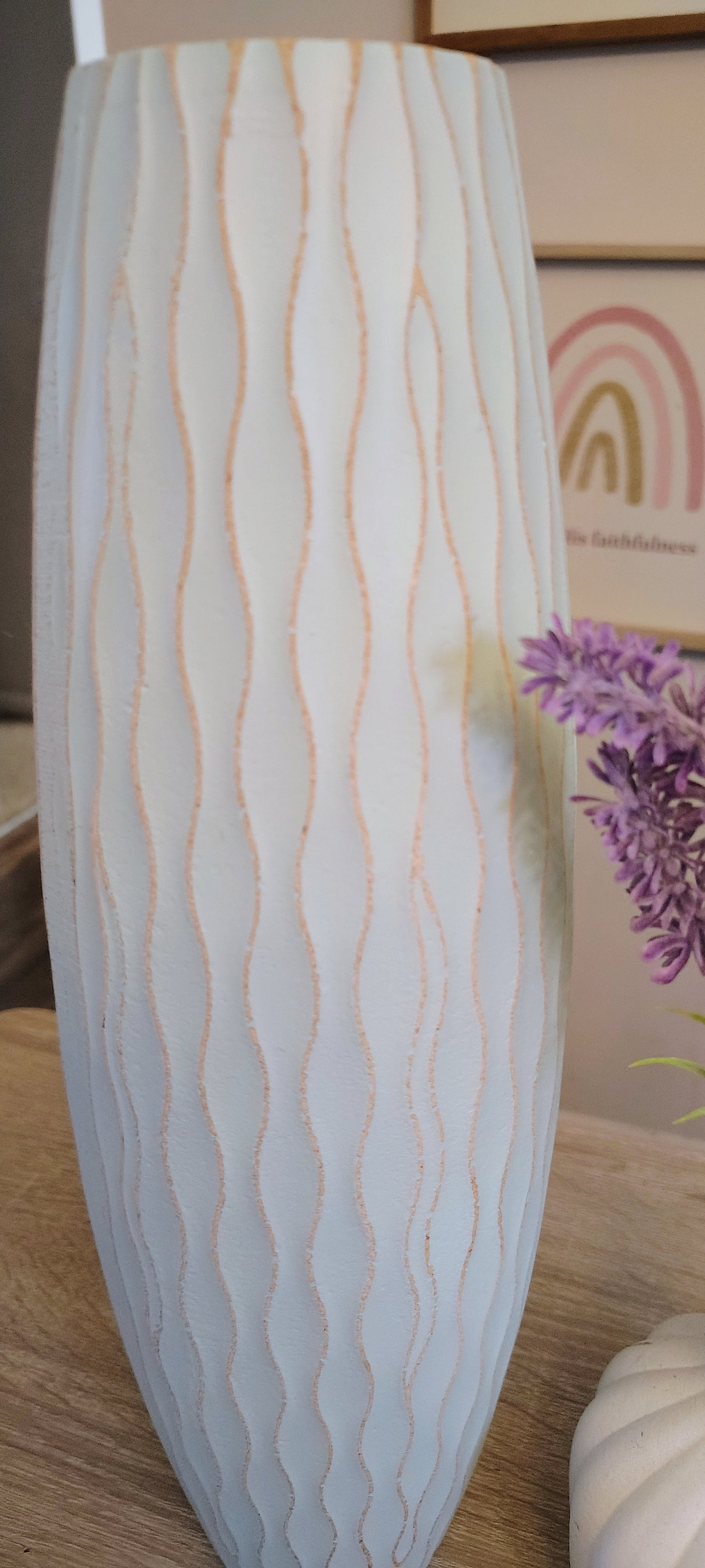 Soft Sage Green Textured Tall Vase | Modern Farmhouse & Boho Home Decor | Neutral Shelf & Entryway Accent Vase