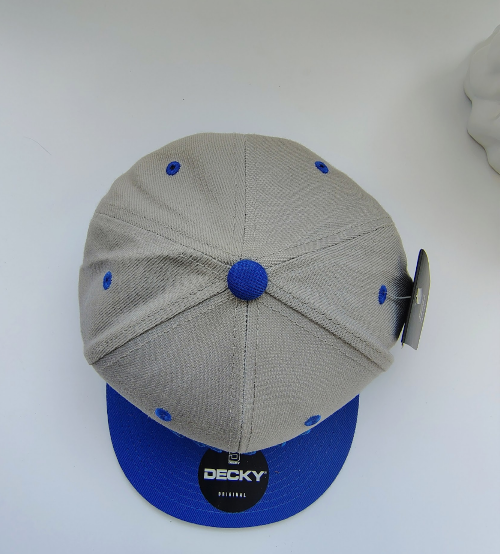 Paleo Hebrew YHWH Hat – Ancient Name Snapback | Royal Blue & Grey Embroidered Cap