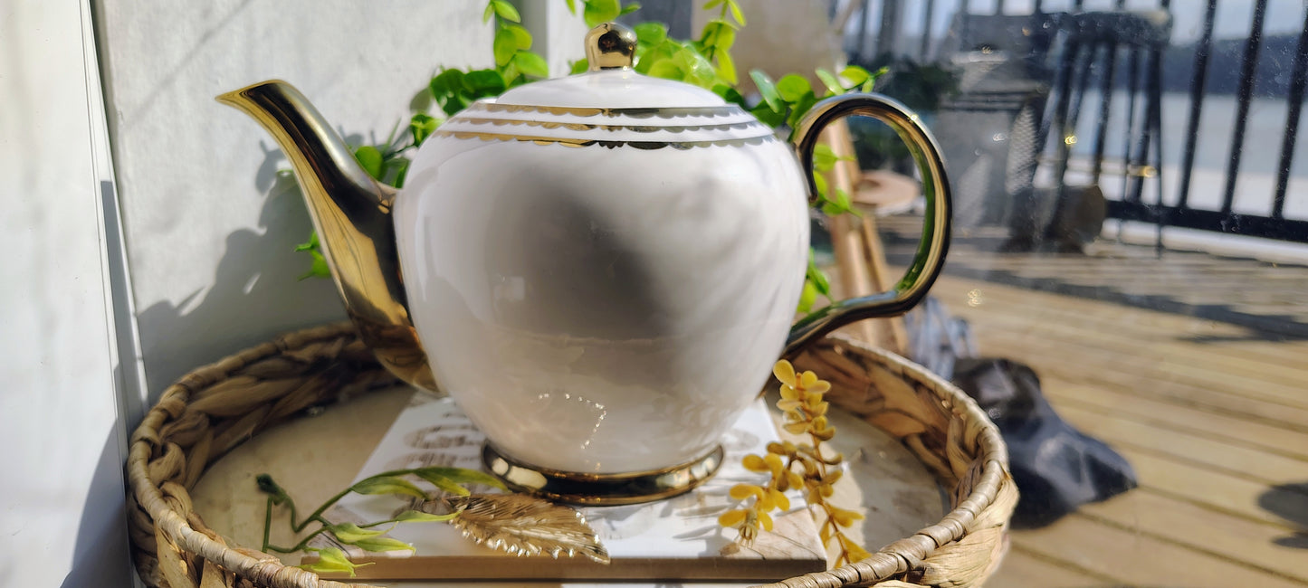 Walk in Love Tea Set – Ephesians 5:2 Gold Teapot & Matching Encouragement Mug | Scripture Tea Gift Set