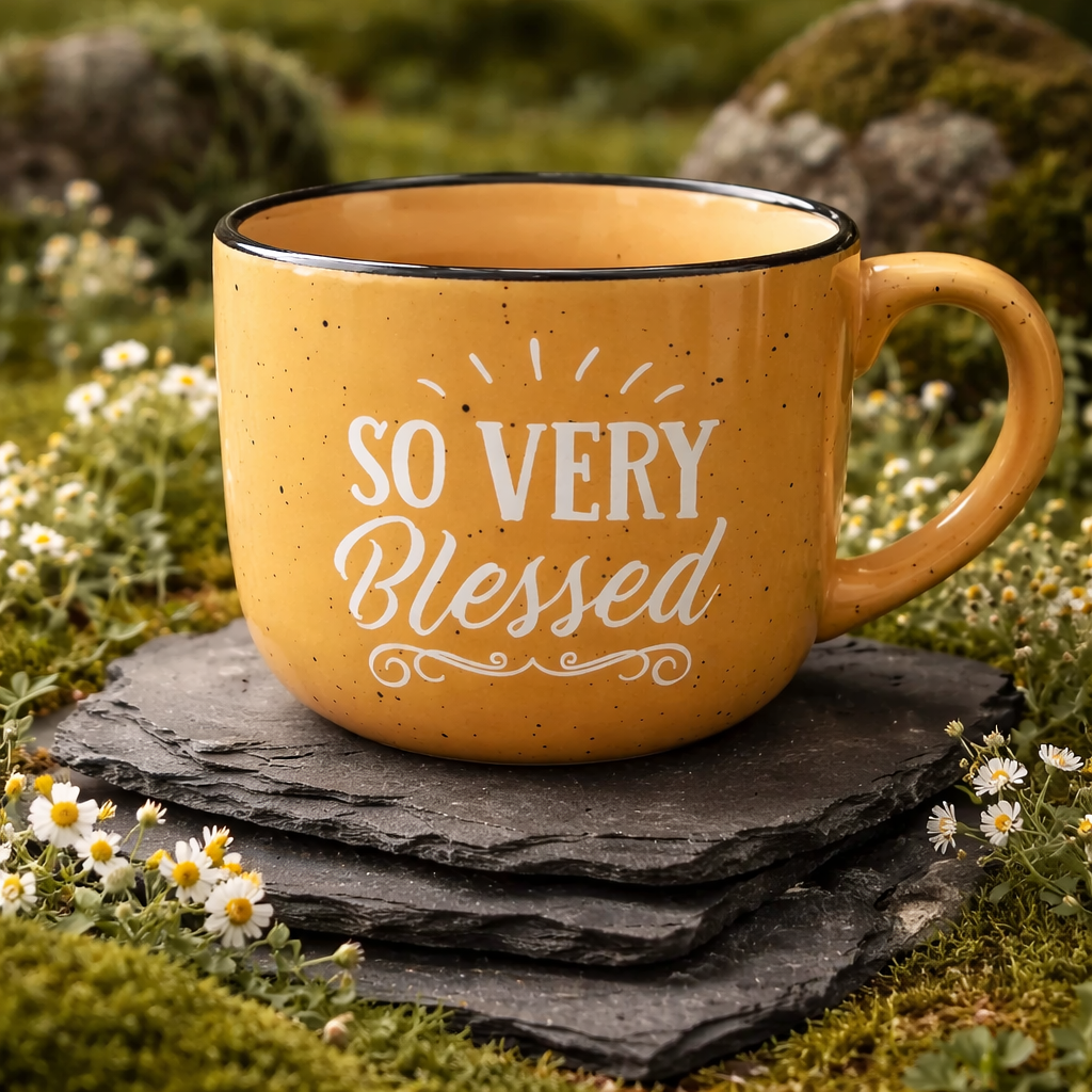 So Very Blessed Speckled Mug
