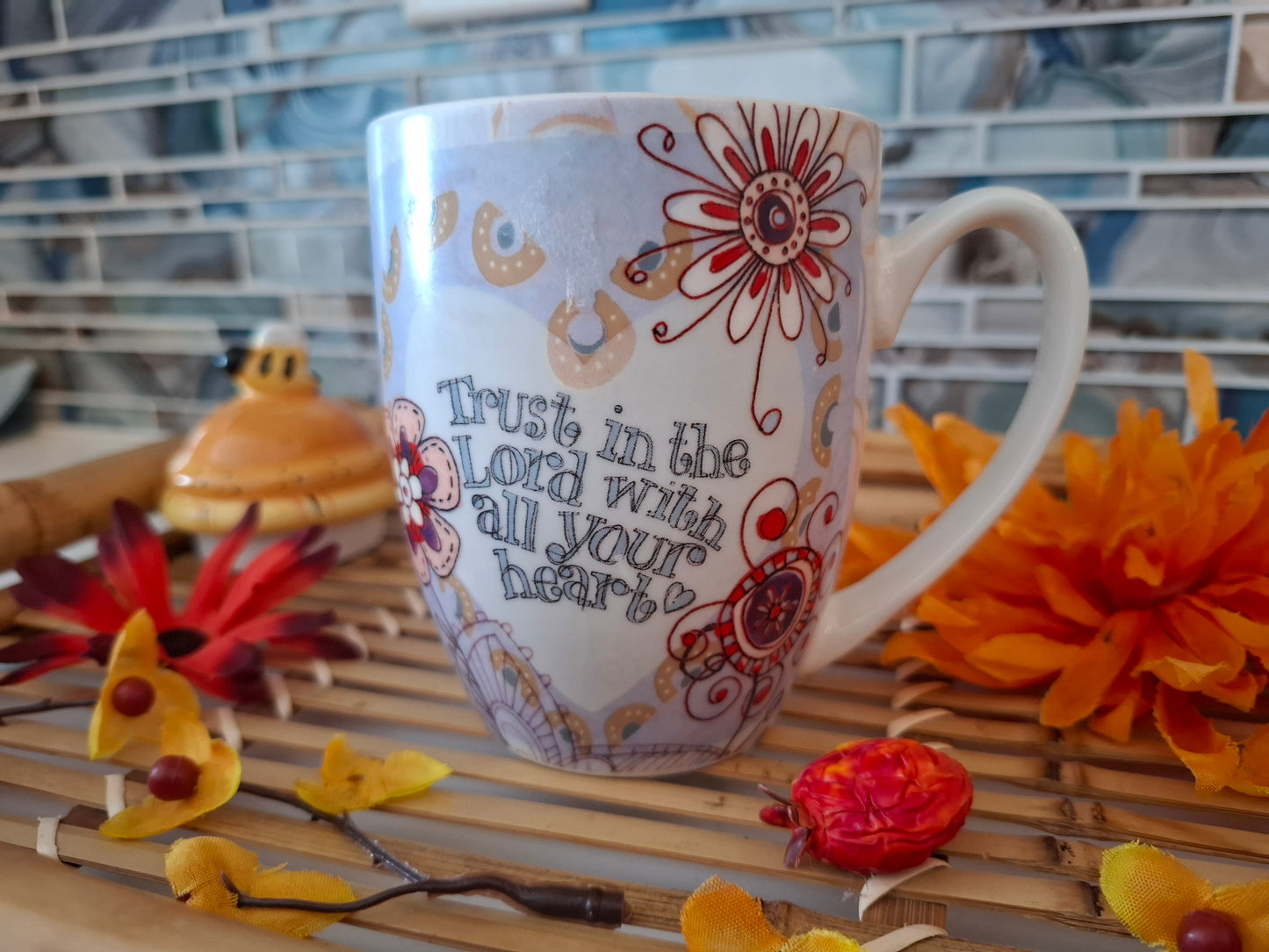 Trust in the Lord Floral Scripture Mug