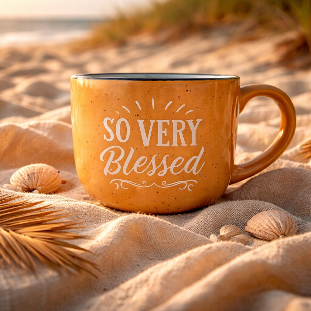 So Very Blessed Speckled Mug