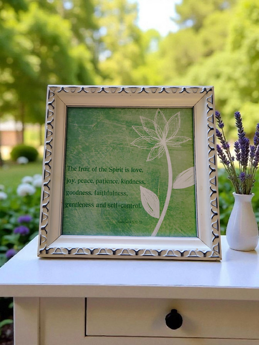 Fruit of the Spirit Scripture Wall Art – Galatians 5:22–23 Christian Home Decor