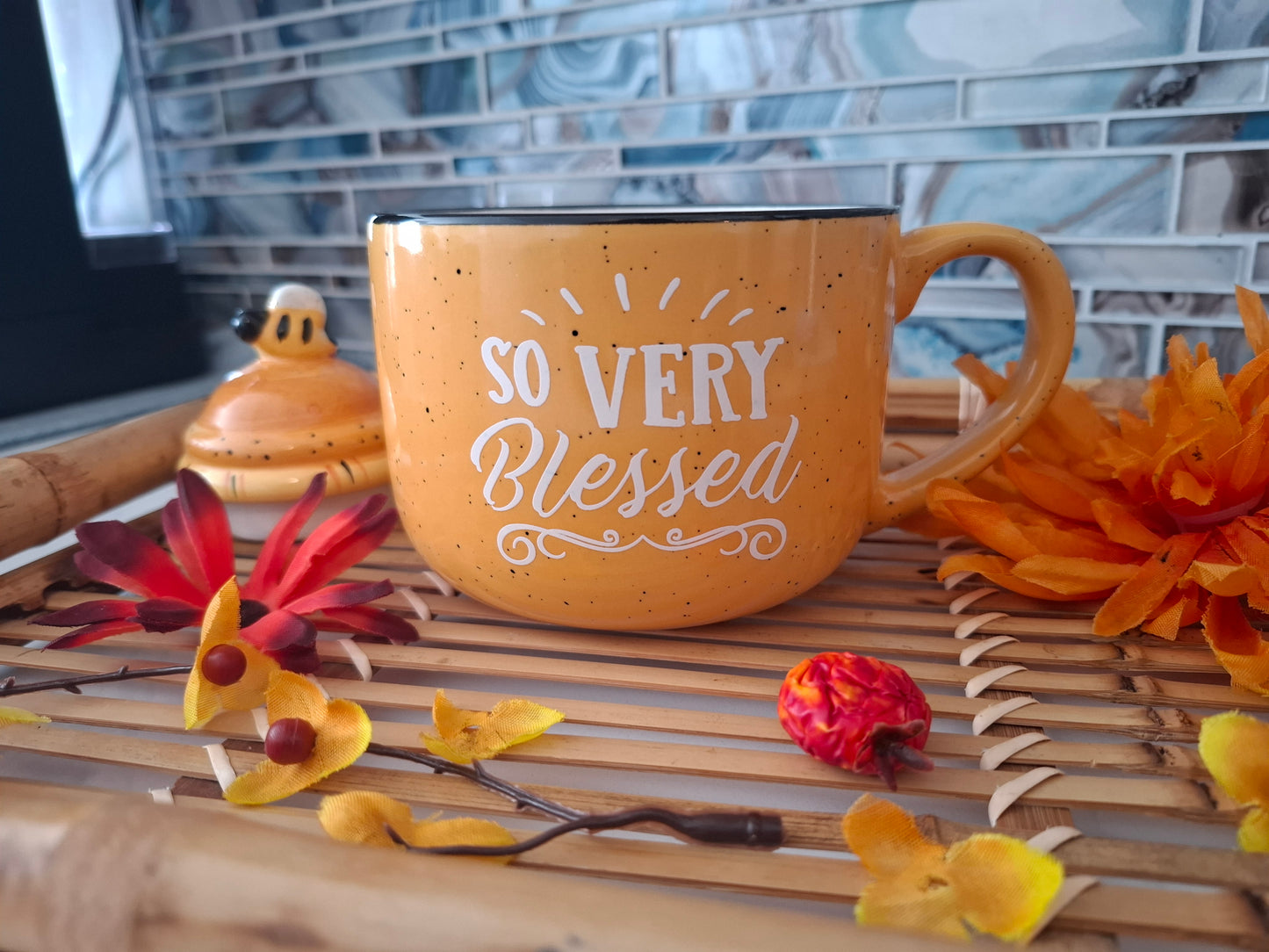 So Very Blessed Speckled Mug
