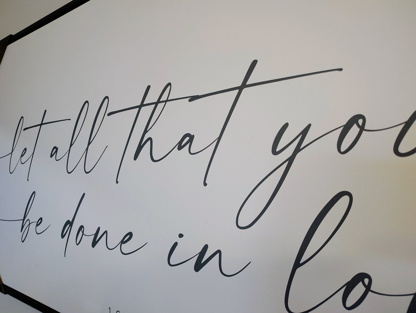 Let All That You Do Be Done in Love – Large Framed Scripture Canvas