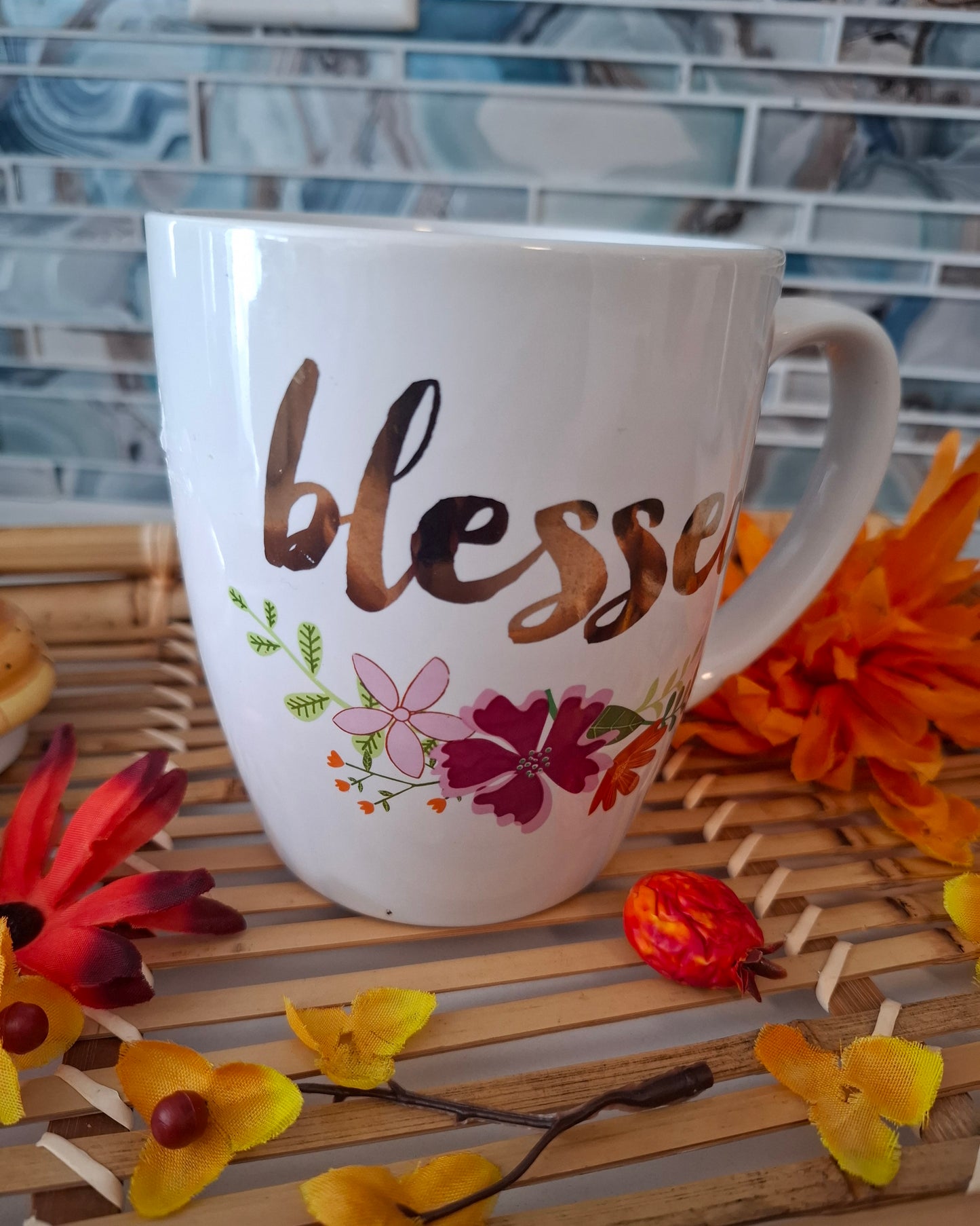 Blessed Floral Large Mug