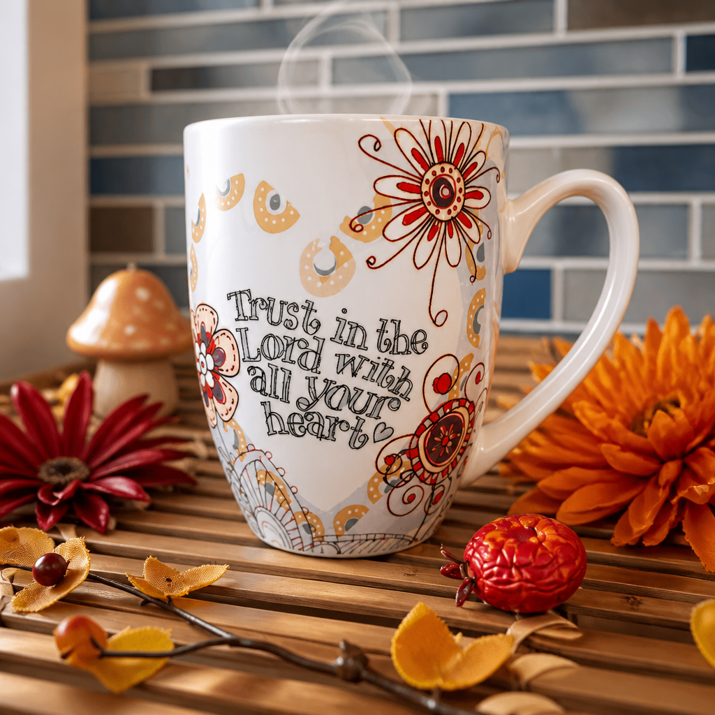 Trust in the Lord Floral Scripture Mug