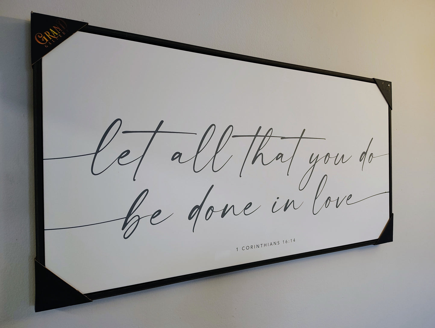 Let All That You Do Be Done in Love – Large Framed Scripture Canvas