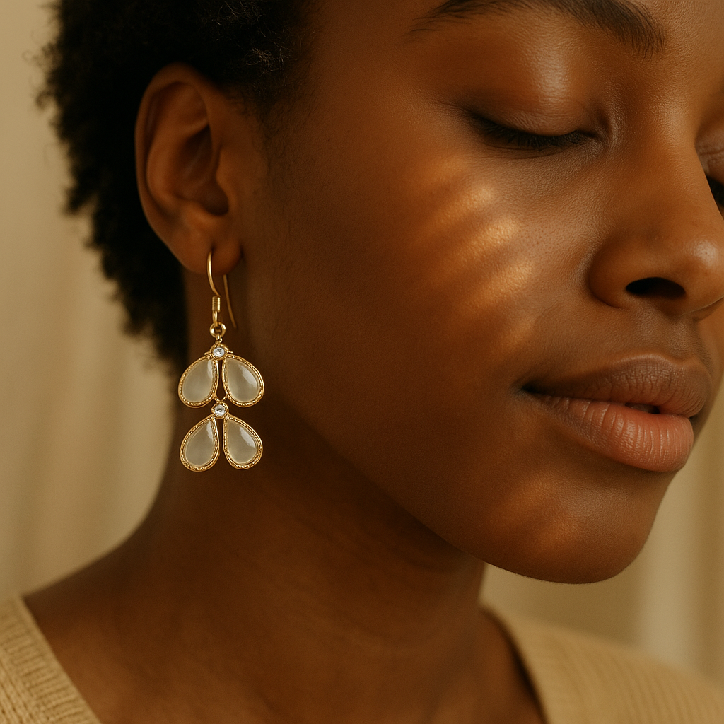 Streams of Grace – Faith-Based Gold Teardrop Earrings | Set-Apart Selections