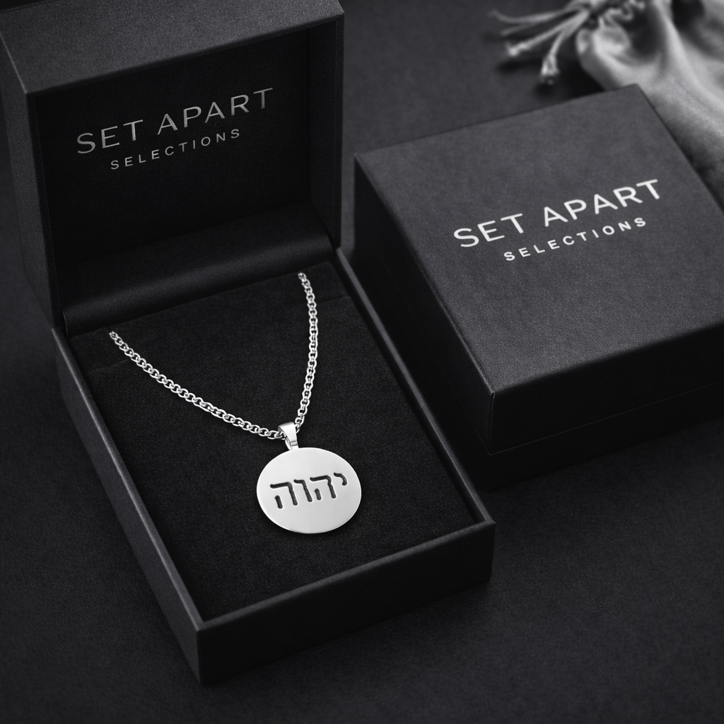 YHWH Pendant Necklace | Hebrew Faith Jewelry in Gold & Stainless Steel