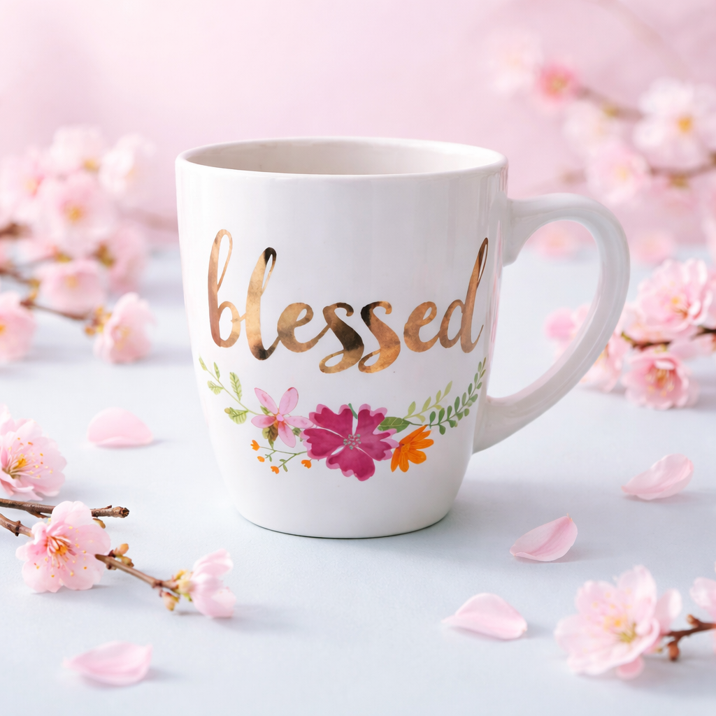 Blessed Floral Large Mug
