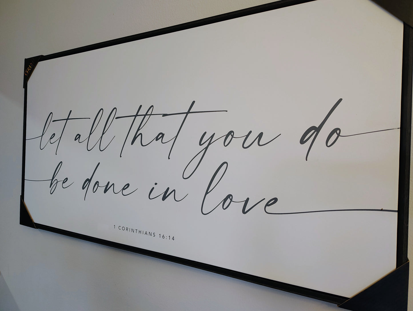 Let All That You Do Be Done in Love – Large Framed Scripture Canvas