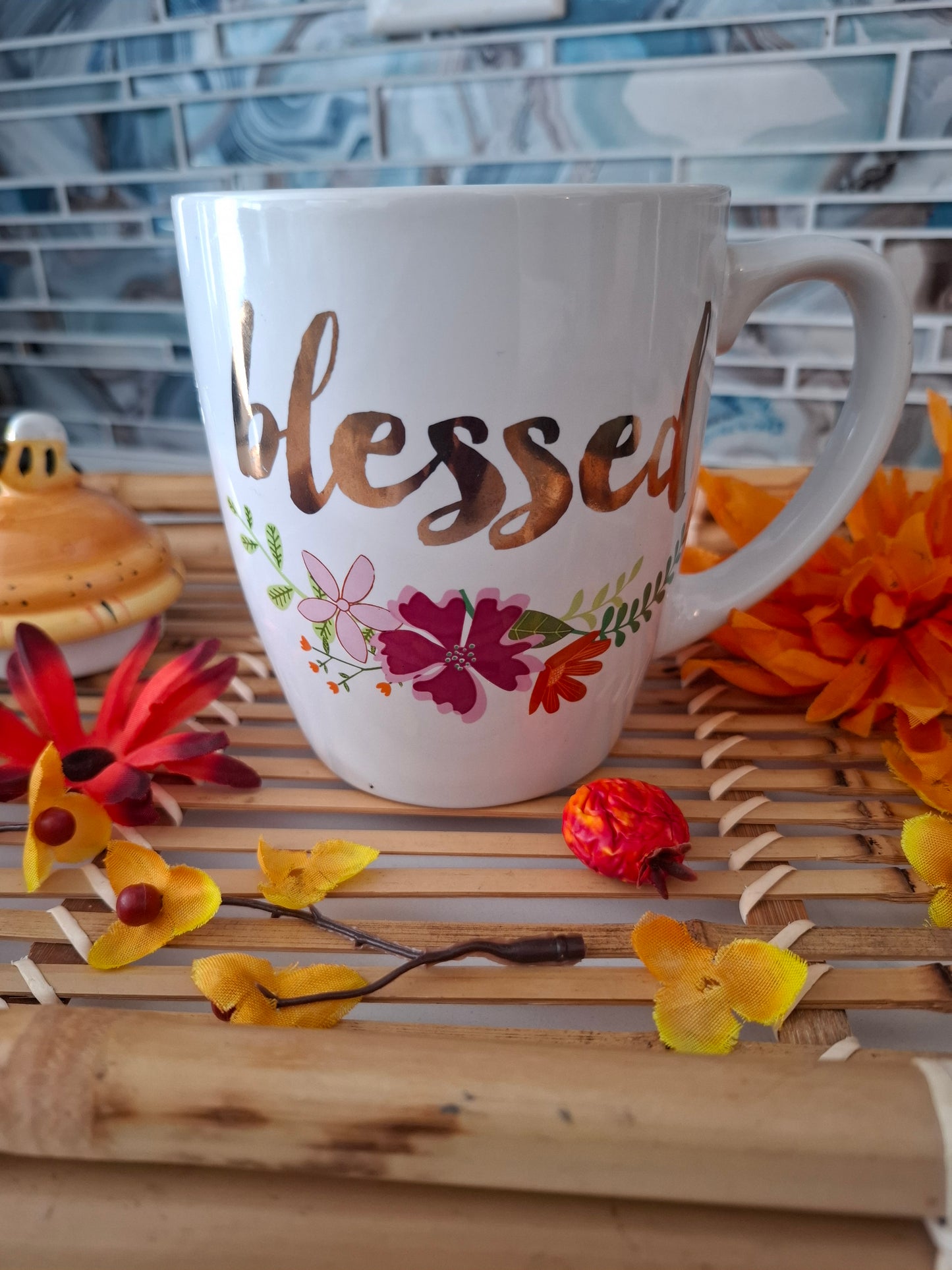 Blessed Floral Large Mug